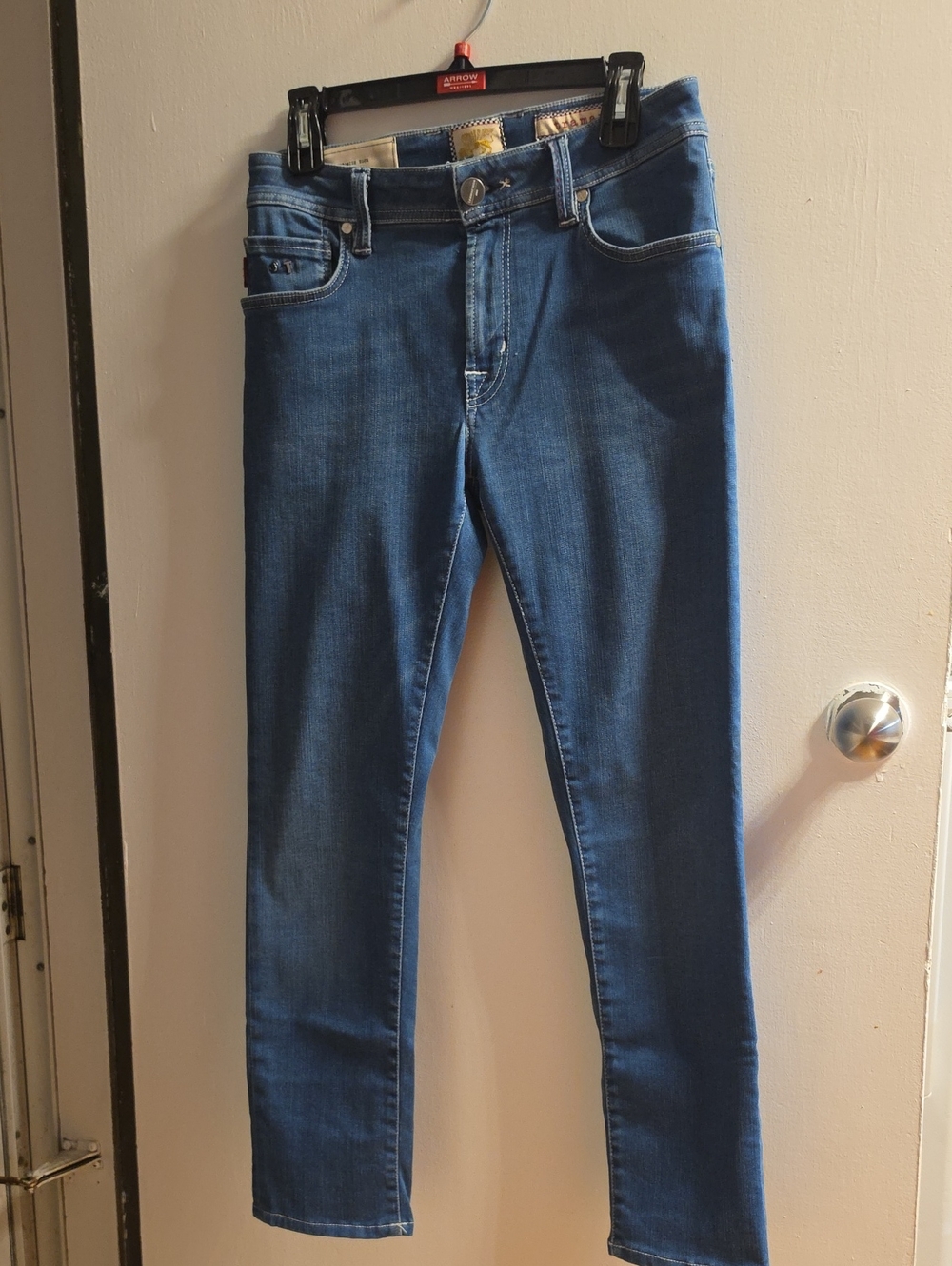 🔥Luxury Sartoria Tramarossa Leonardo Slim 24/7 Jeans M 31 rare "Racing Edition"